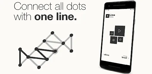 1Line & dots. Puzzle game.